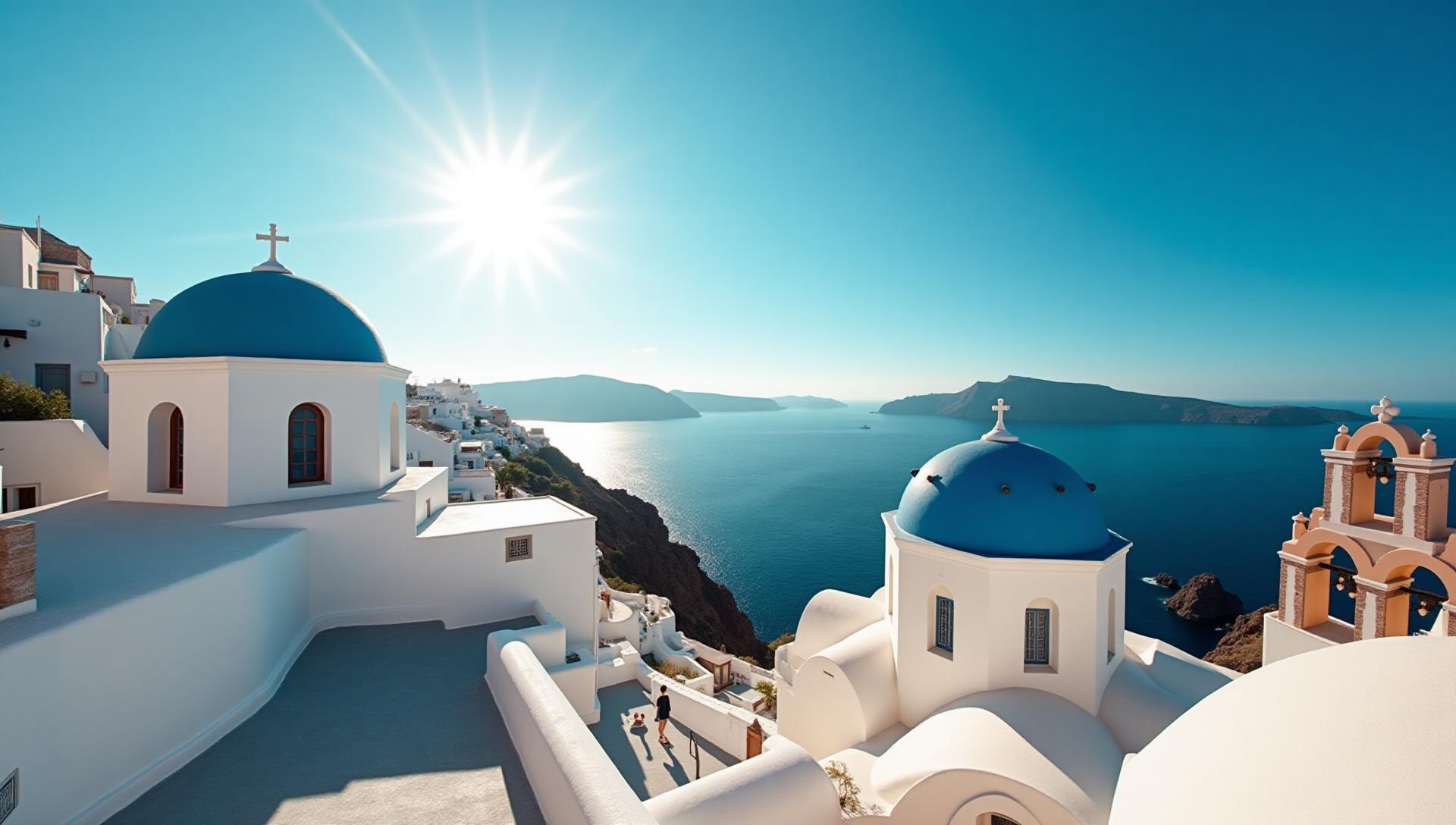 Destino de viagem com vista para o mar azul